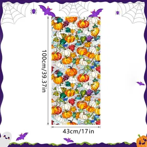 Halloween window sticker static cling pumpkin bat glass decal Halloween party decor 100x43cm