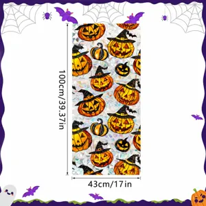 Halloween window glass sticker static pumpkin bat decorative film size 100x43cm