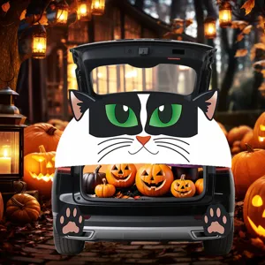 Halloween kat auto kofferbak sticker PVC stof decal voor achterklep decoratie.