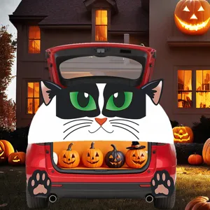 Halloween kat autokofferbak sticker PVC stof vakantie decoratie feestelijk decal