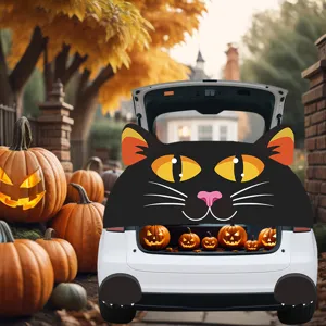 Halloween kat kofferbak auto decoratie sticker PVC stof feest banner decoratie