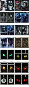Halloween horror window stickers decoration scary zombie ghost monster eyes decals for party.