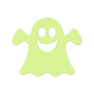 Detailed view of the Halloween glowing ghost wall sticker, showing smooth luminous material texture.