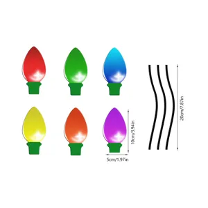Lampadina di Natale adesivi riflettenti magnetici decorazione per auto e frigorifero