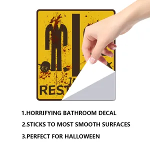 Halloween Horror Badezimmer Wandaufkleber blutiges Schild Abziehbild Party Dekor