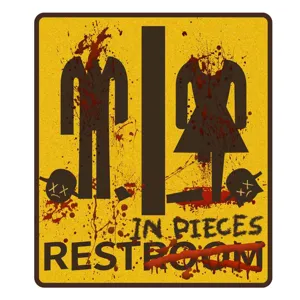 Halloween blutige Toilette Wandaufkleber Horror Scherzartikel Dekoration Schild wasserdicht.