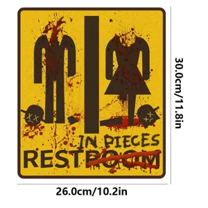 Halloween Horror WC Schild Wandaufkleber, blutiges lustiges dekoratives Schild für Party.
