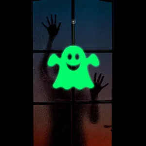 Halloween glowing ghost hanging decoration luminous window sticker party spooky props decor