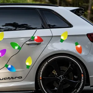 Adesivo per auto lampadina di Natale adesivo riflettente a nido d'ape magnetico dettaglio.