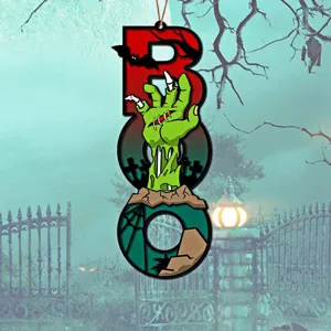 Halloween Holz BOO Hängeschild gruselige Zombie Hand Türschild Festival Party Deko