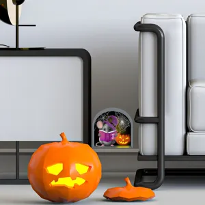 Αυτοκόλλητο τοίχου Halloween τρύπα ποντικιού φωτεινό, διακόσμηση κινουμένων σχεδίων.