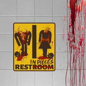 Halloween blutige WC Wandaufkleber Horror Dekor gruselige Badezimmer Schild Party Requisiten.