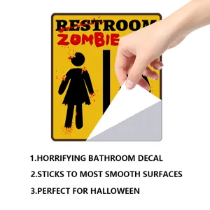 Halloween Horror Toilette Wandaufkleber blutiger Badezimmer Aufkleber gruselige Dekoration
