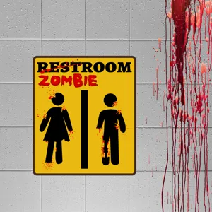 Halloween blutige Zombie Toilette Wandaufkleber Horror WC Schild gruselige Party Dekoration.