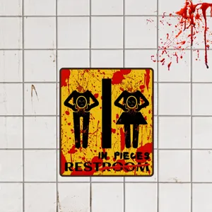 Halloween Horror blutiger WC Wandaufkleber gruselige Badezimmer Dekoration Schild