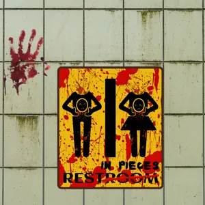 Halloween blutige Horror Toilette Wandaufkleber gruselig lustiges Schild Dekoration
