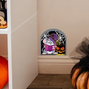 Αυτοκόλλητο τοίχου τρύπα ποντικιού Halloween φωτεινό στο σκοτάδι διακόσμηση δωματίου