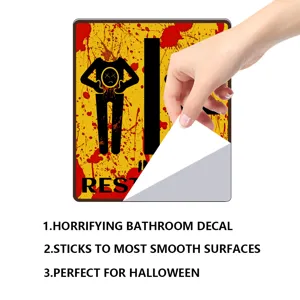 Halloween Horror Badezimmer Aufkleber gruselig blutige Wandtattoo glatte Oberflaeche