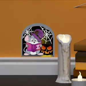 Αυτοκόλλητο τοίχου τρύπα ποντικού Halloween για διακόσμηση σπιτιού, πολύ χαριτωμένο.