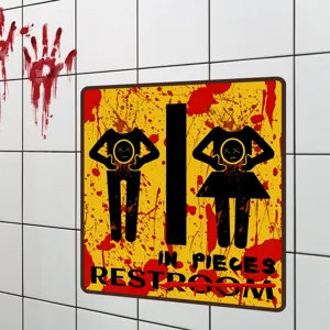 Halloween blutige Toilette Wandaufkleber Horror Grusel Badezimmer Dekoration Aufkleber