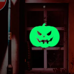 Halloween glowing pumpkin wall sticker spooky hanging luminous party decor window decal