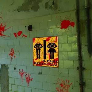 Halloween blutiger Toiletten Wandaufkleber gruselig Horror Dekor Festival Party Requisite
