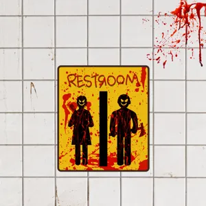 Halloween blutiger Horror Toilettenwand Aufkleber gruselige Badezimmer Deko Tür Schild