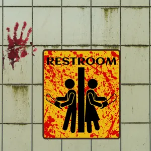 Halloween blutiger Toiletten Horror Aufkleber Wanddekoration für gruselige Party Deko.