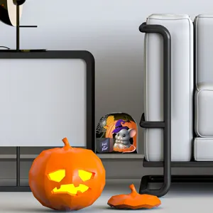 Halloween φωτεινό αυτοκόλλητο τοίχου τρύπα ποντικού με χαριτωμένη κολοκύθα δωμάτιο.