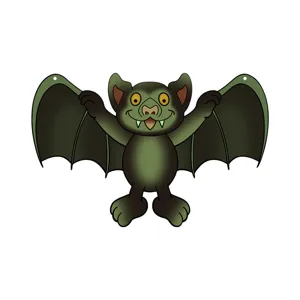 Halloween luminous green bat hanging wall sticker for spooky holiday party decoration supply