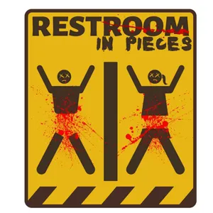 Halloween Horror Toilette Schild Wandaufkleber, lustige blutige WC Dekoration Aufkleber.