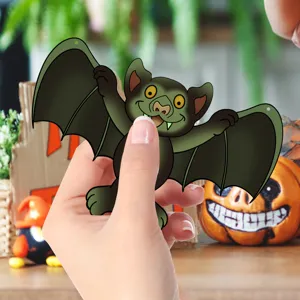 Halloween hanging luminous bat decoration for spooky party props and wall sticker decor.