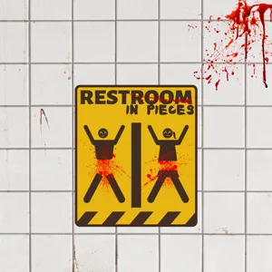 Halloween Horror Badezimmer Wandaufkleber blutiges gruseliges Toilettenschild Dekor