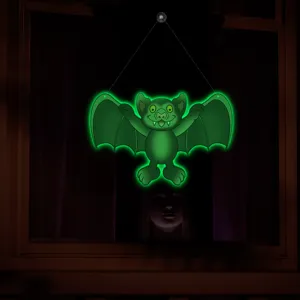 Halloween glowing bat window hanging decoration luminous wall sticker spooky party prop home