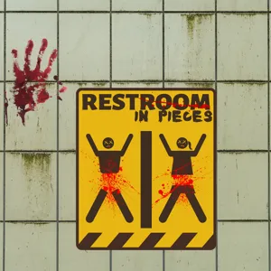 Halloween gruselig WC Schild Wandaufkleber wasserdicht Horror Party Dekoration Aufkleber