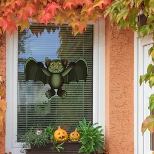 Halloween glow in the dark bat window sticker double sided wall decal for holiday party decor
