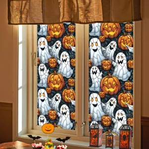 Halloween window stickers PVC static cling spooky pumpkin ghost glass decor for holiday party