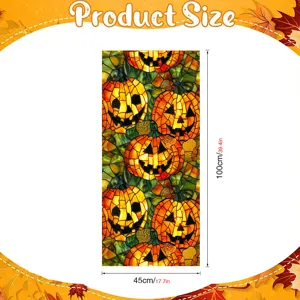 Halloween pumpkin window sticker mosaic glass film 45x100cm waterproof decorative PVC dec