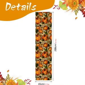 Halloween pumpkin stained glass window film, static cling PVC decorative sticker 200x45cm