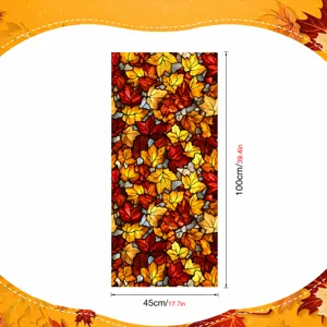 Autumn maple leaves window film glass sticker 100x45cm removable static cling decoration