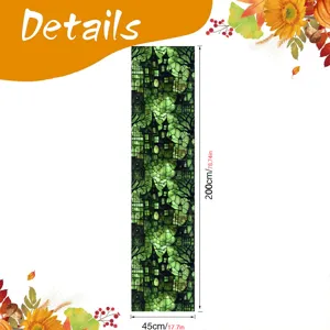Halloween window film stained glass castle pattern PVC glass sticker size 45x200cm decor