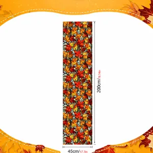 Autumn maple leaf window sticker, static cling PVC glass film, size 45x200cm for home decor.