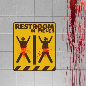 Halloween blutiger Horror Wandaufkleber WC Schild gruselige Deko Aufkleber Party.