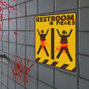 Halloween blutiger WC Wandaufkleber Horror Scherzartikel wasserdichte Wand Deko Aufkleber