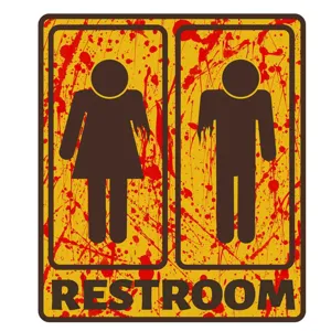 Halloween blutiger WC Wandaufkleber gruseliger Badezimmer Horror Schild Deko Sticker