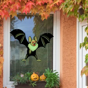 Halloween hanging luminous bat window prop party spooky home indoor outdoor decor
