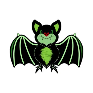 Halloween hanging luminous bat wall sticker, glow in the dark party decor prop.