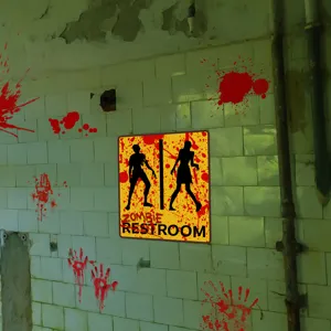 Halloween Zombie WC Wandaufkleber blutiges Horror Toiletten Schild dekorativer Aufkleber