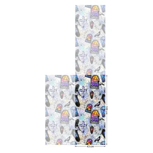 Halloween window sticker gothic stained glass privacy film spooky home decor 100x43cm