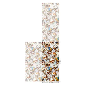 Halloween Window Sticker Stained Glass Skull Static Glass Film 100x43cm Decor Party
